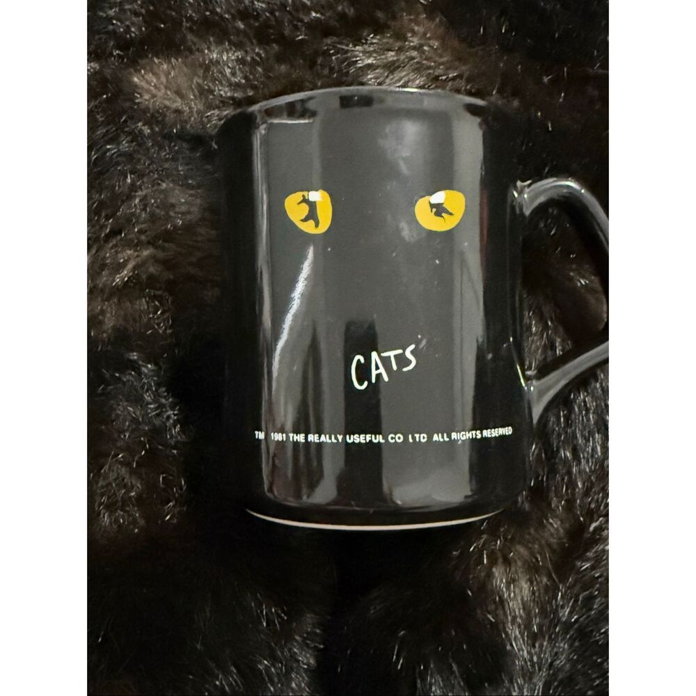 Vintage 1981 Cats Original Broadway West End Musical Mug Andrew Lloyd Weber